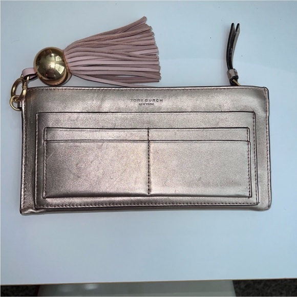 Tory Burch Rose Gold Card Holder - Picture 2 of 13